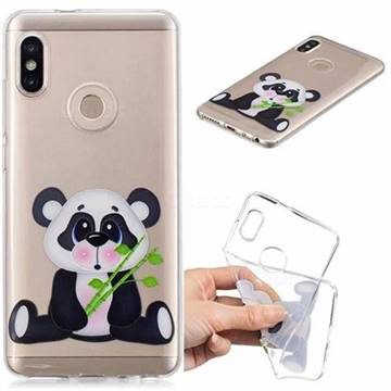 Bamboo Panda Clear Varnish Soft Phone Back Cover for Xiaomi Redmi Note 5 Pro