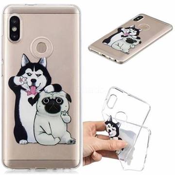 Selfie Dog Clear Varnish Soft Phone Back Cover for Xiaomi Redmi Note 5 Pro