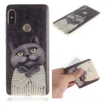 Cat Embrace IMD Soft TPU Cell Phone Back Cover for Xiaomi Redmi Note 5 Pro