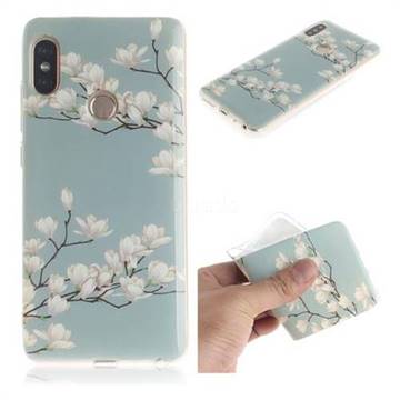 Magnolia Flower IMD Soft TPU Cell Phone Back Cover for Xiaomi Redmi Note 5 Pro