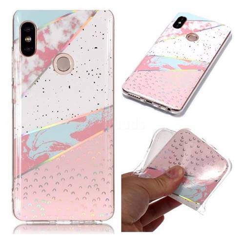 Matching Color Marble Pattern Bright Color Laser Soft TPU Case for Xiaomi Redmi Note 5 Pro