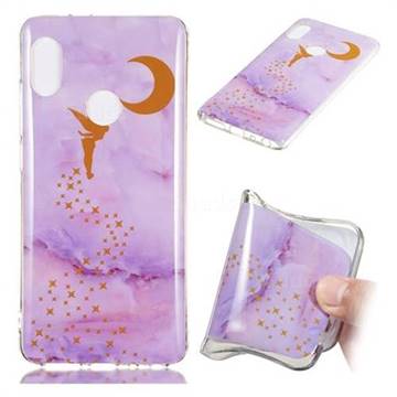 Elf Purple Soft TPU Marble Pattern Phone Case for Xiaomi Redmi Note 5 Pro