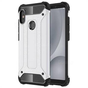 King Kong Armor Premium Shockproof Dual Layer Rugged Hard Cover for Xiaomi Redmi Note 5 Pro - White