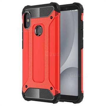 King Kong Armor Premium Shockproof Dual Layer Rugged Hard Cover for Xiaomi Redmi Note 5 Pro - Big Red