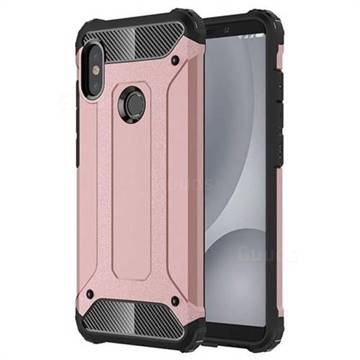 King Kong Armor Premium Shockproof Dual Layer Rugged Hard Cover for Xiaomi Redmi Note 5 Pro - Rose Gold