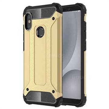 King Kong Armor Premium Shockproof Dual Layer Rugged Hard Cover for Xiaomi Redmi Note 5 Pro - Champagne Gold