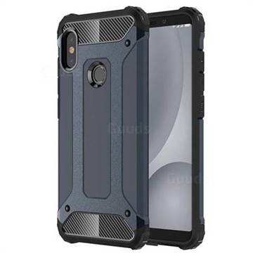 King Kong Armor Premium Shockproof Dual Layer Rugged Hard Cover for Xiaomi Redmi Note 5 Pro - Navy