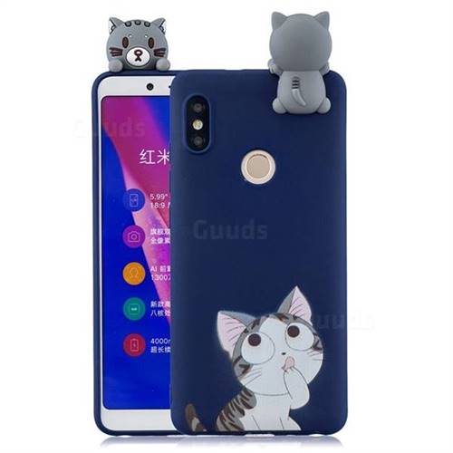 Big Face Cat Soft 3D Climbing Doll Soft Case for Xiaomi Redmi Note 5 Pro
