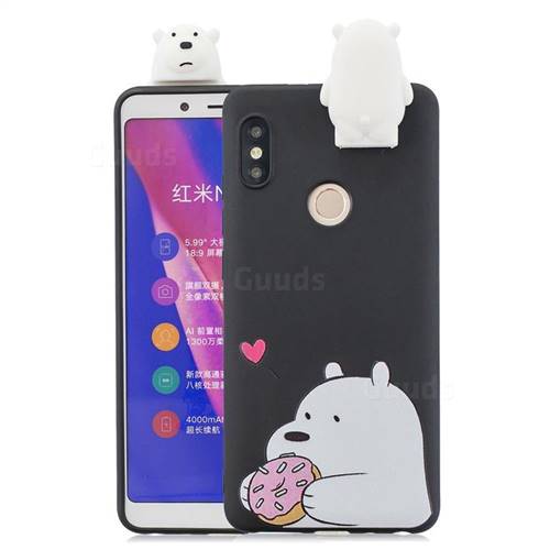 Big White Bear Soft 3D Climbing Doll Stand Soft Case for Xiaomi Redmi Note 5 Pro