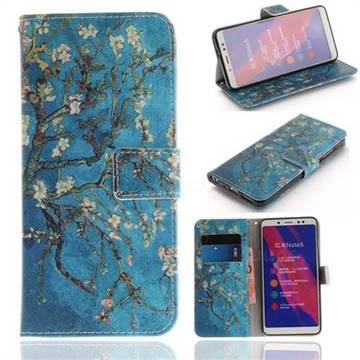 Apricot Tree PU Leather Wallet Case for Xiaomi Redmi Note 5 Pro
