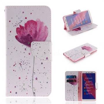 Purple Orchid PU Leather Wallet Case for Xiaomi Redmi Note 5 Pro