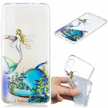 Mermaid Clear Varnish Soft Phone Back Cover for Mi Xiaomi Redmi Note 6