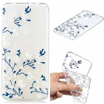 Magnolia Flower Clear Varnish Soft Phone Back Cover for Mi Xiaomi Redmi Note 6