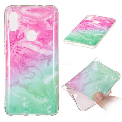 Pink Green Soft TPU Marble Pattern Case for Mi Xiaomi Redmi Note 6