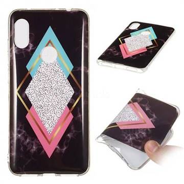 Black Diamond Soft TPU Marble Pattern Phone Case for Mi Xiaomi Redmi Note 6