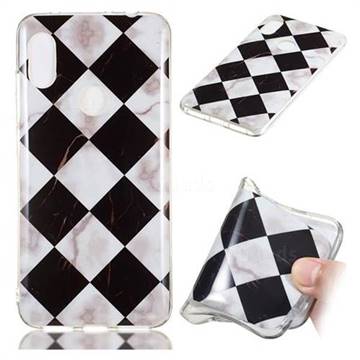 Black and White Matching Soft TPU Marble Pattern Phone Case for Mi Xiaomi Redmi Note 6