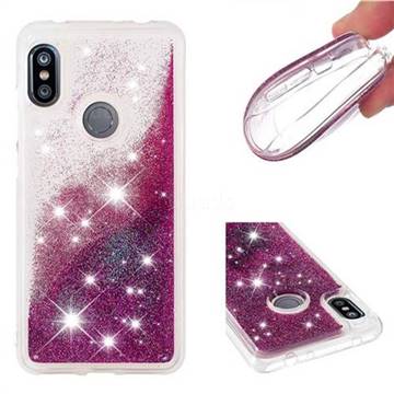 Dynamic Liquid Glitter Quicksand Sequins TPU Phone Case for Mi Xiaomi Redmi Note 6 - Purple