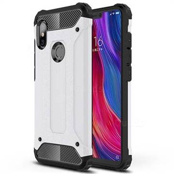 King Kong Armor Premium Shockproof Dual Layer Rugged Hard Cover for Mi Xiaomi Redmi Note 6 - White