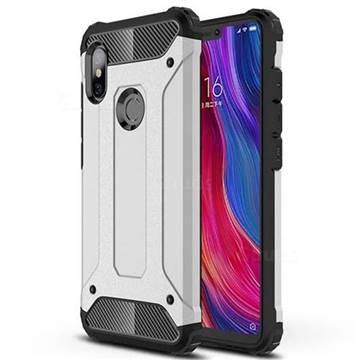 King Kong Armor Premium Shockproof Dual Layer Rugged Hard Cover for Mi Xiaomi Redmi Note 6 - Technology Silver