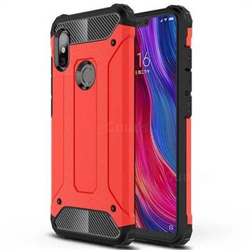 King Kong Armor Premium Shockproof Dual Layer Rugged Hard Cover for Mi Xiaomi Redmi Note 6 - Big Red