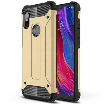 King Kong Armor Premium Shockproof Dual Layer Rugged Hard Cover for Mi Xiaomi Redmi Note 6 - Champagne Gold