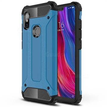 King Kong Armor Premium Shockproof Dual Layer Rugged Hard Cover for Mi Xiaomi Redmi Note 6 - Sky Blue