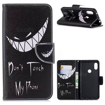 Crooked Grin Leather Wallet Case for Mi Xiaomi Redmi Note 6
