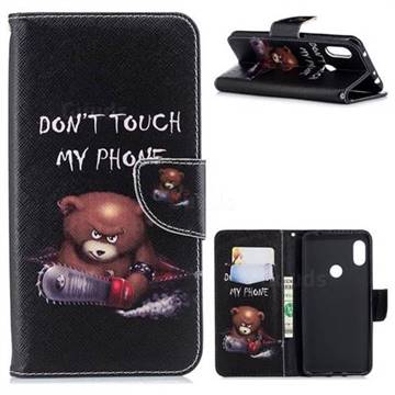 Chainsaw Bear Leather Wallet Case for Mi Xiaomi Redmi Note 6