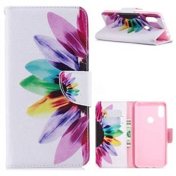 Seven-color Flowers Leather Wallet Case for Mi Xiaomi Redmi Note 6