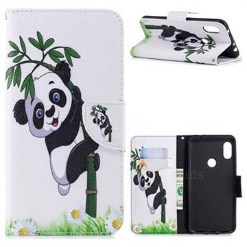 Bamboo Panda Leather Wallet Case for Mi Xiaomi Redmi Note 6