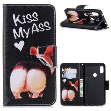 Lovely Pig Ass Leather Wallet Case for Mi Xiaomi Redmi Note 6