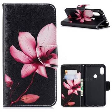 Lotus Flower Leather Wallet Case for Mi Xiaomi Redmi Note 6