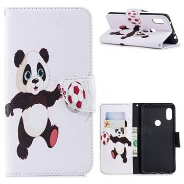 Football Panda Leather Wallet Case for Mi Xiaomi Redmi Note 6