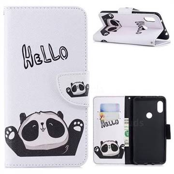 Hello Panda Leather Wallet Case for Mi Xiaomi Redmi Note 6