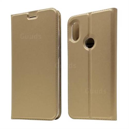 Ultra Slim Card Magnetic Automatic Suction Leather Wallet Case for Mi Xiaomi Redmi Note 6 - Champagne