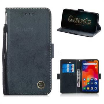 Retro Classic Leather Phone Wallet Case Cover for Mi Xiaomi Redmi Note 6 - Black