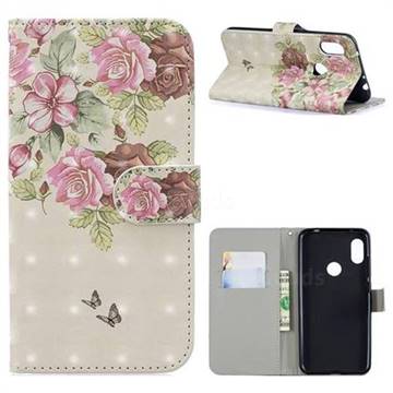 Beauty Rose 3D Painted Leather Phone Wallet Case for Mi Xiaomi Redmi Note 6