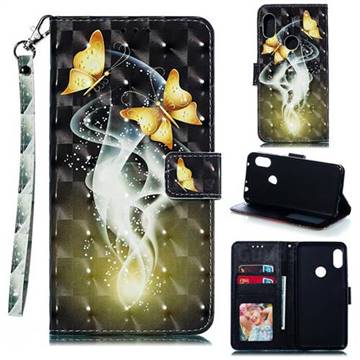 Dream Butterfly 3D Painted Leather Phone Wallet Case for Mi Xiaomi Redmi Note 6