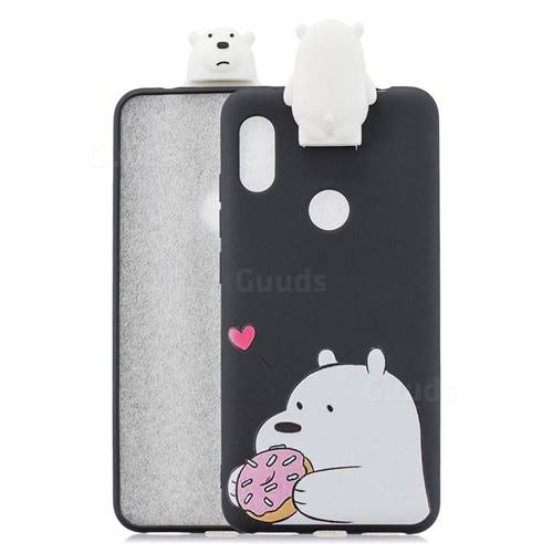 Big White Bear Soft 3D Climbing Doll Stand Soft Case for Mi Xiaomi Redmi Note 6 Pro