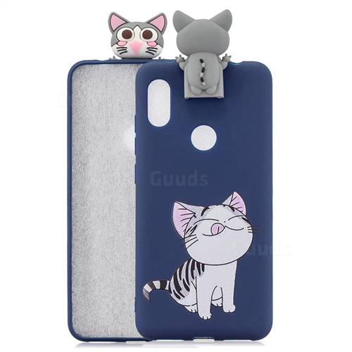 Grinning Cat Soft 3D Climbing Doll Stand Soft Case for Mi Xiaomi Redmi Note 6 Pro