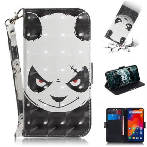 Angry Bear 3D Painted Leather Wallet Phone Case for Mi Xiaomi Redmi Note 6 Pro