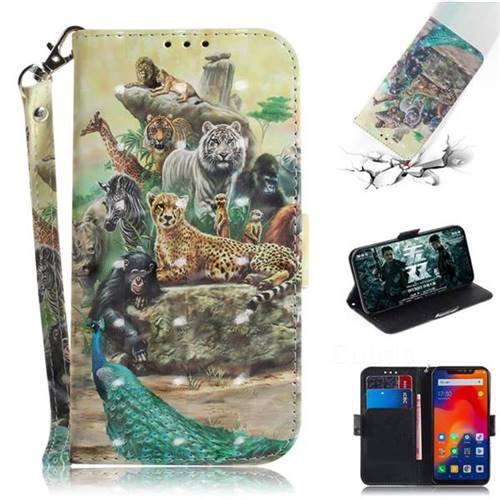 Beast Zoo 3D Painted Leather Wallet Phone Case for Mi Xiaomi Redmi Note 6 Pro