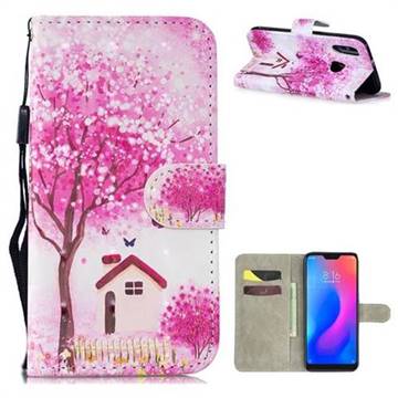 Tree House 3D Painted Leather Wallet Phone Case for Mi Xiaomi Redmi Note 6 Pro