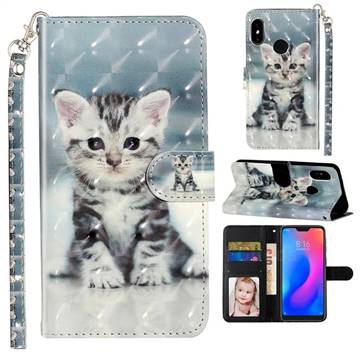 Kitten Cat 3D Leather Phone Holster Wallet Case for Mi Xiaomi Redmi Note 6 Pro