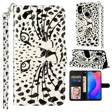 Leopard Panther 3D Leather Phone Holster Wallet Case for Mi Xiaomi Redmi Note 6 Pro