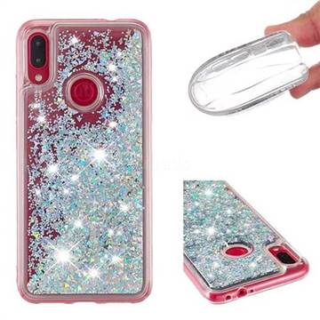 Dynamic Liquid Glitter Quicksand Sequins TPU Phone Case for Xiaomi Mi Redmi Note 7 / Note 7 Pro - Silver