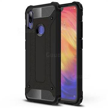 King Kong Armor Premium Shockproof Dual Layer Rugged Hard Cover for Xiaomi Mi Redmi Note 7 / Note 7 Pro - Black Gold