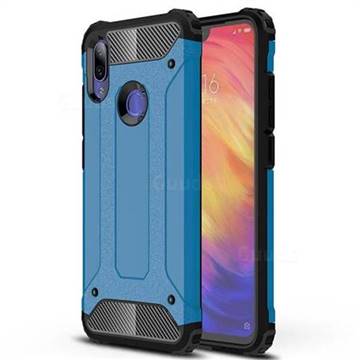 King Kong Armor Premium Shockproof Dual Layer Rugged Hard Cover for Xiaomi Mi Redmi Note 7 / Note 7 Pro - Sky Blue