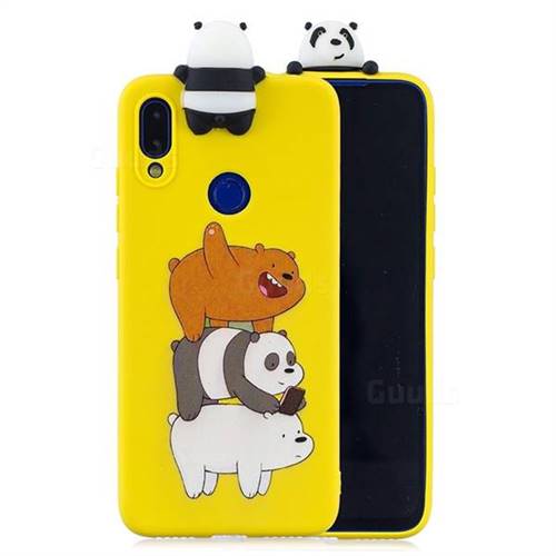 Striped Bear Soft 3D Climbing Doll Soft Case for Xiaomi Mi Redmi Note 7 / Note 7 Pro
