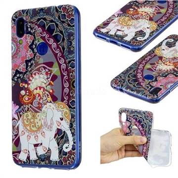 Totem Flower Elephant Super Clear Soft TPU Back Cover for Xiaomi Mi Redmi Note 7 / Note 7 Pro